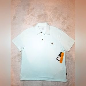 Men's Lee Button Up Shirt, Size Lg, Light Blue